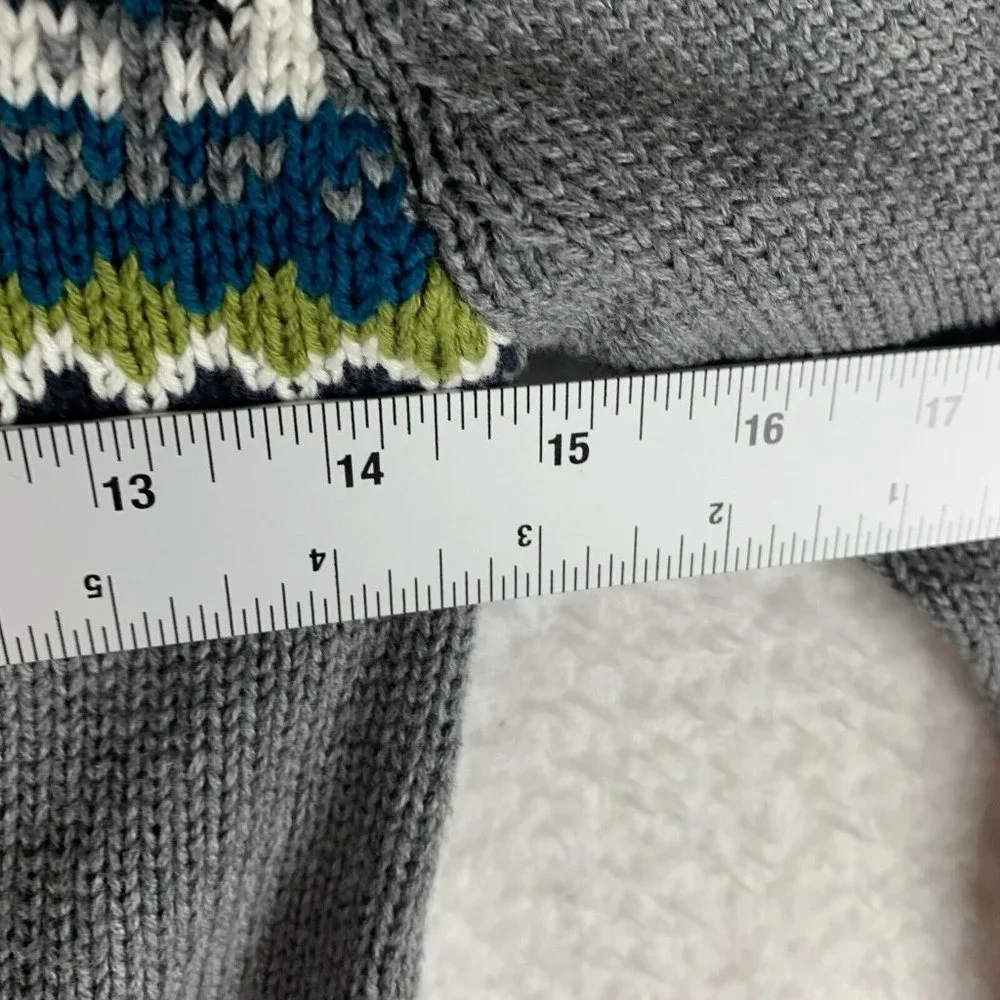 Gymboree Kids Fair Isle Grey Sweater Fleece Neck Lining Size 5-6‎ NWT 6474